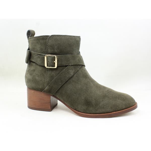 KATE SPADE OLIVE POLLY ANKLE SUEDE BOOTS SIZE 8.5