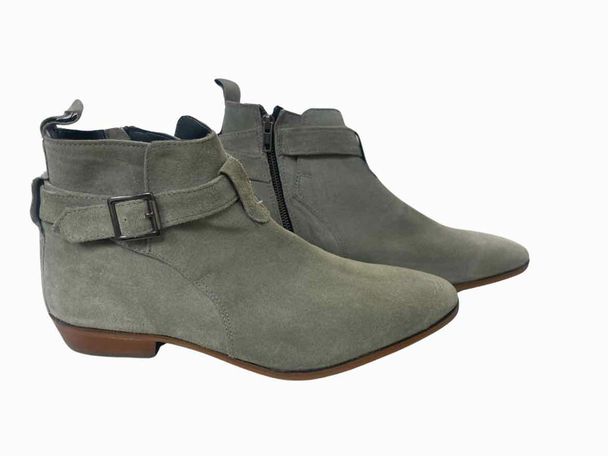 TOPMAN MEN'S SUEDE BUCKLE SAGE ANKLE BOOT SIZE 11-12YRS