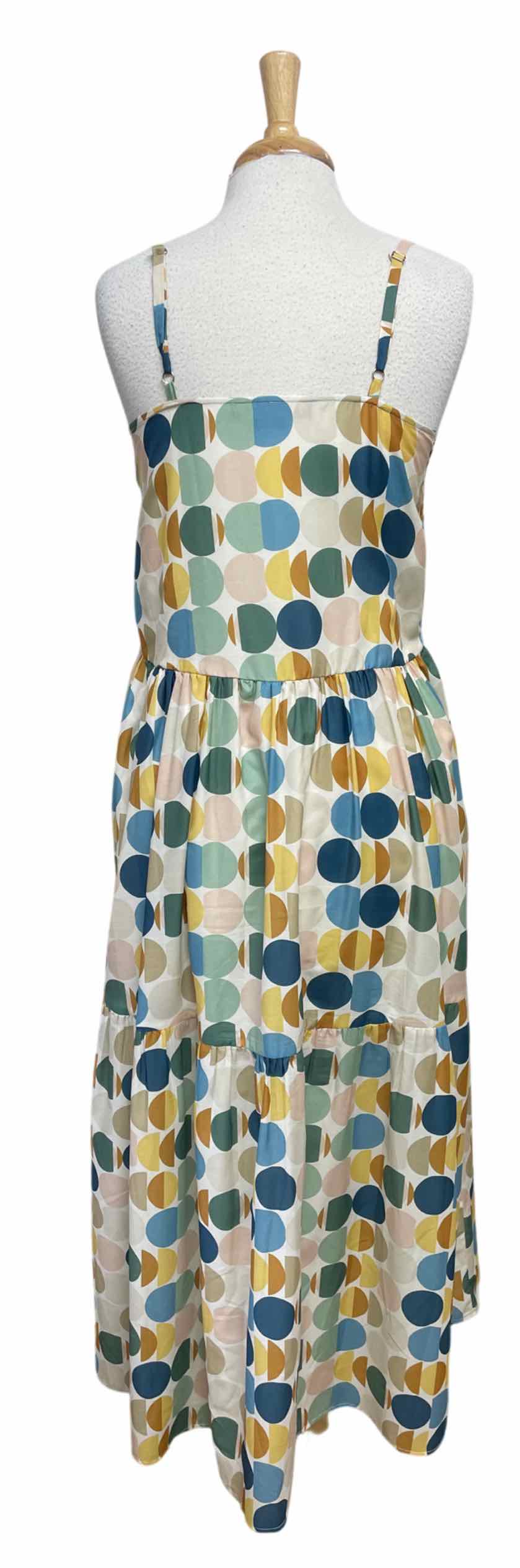 ANTHROPOLOGIE PANKAJ & NIDHI FRANCOISE MAXI POLKA DOT MULTI-COLOR DRESS SIZE S