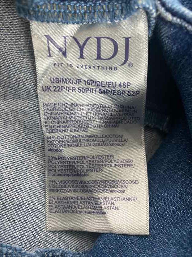 NWT! NYDJ FOREVER SLIMMING MARILYN STRAIGHT-LEG DENIM JEANS SIZE 18 PETITE