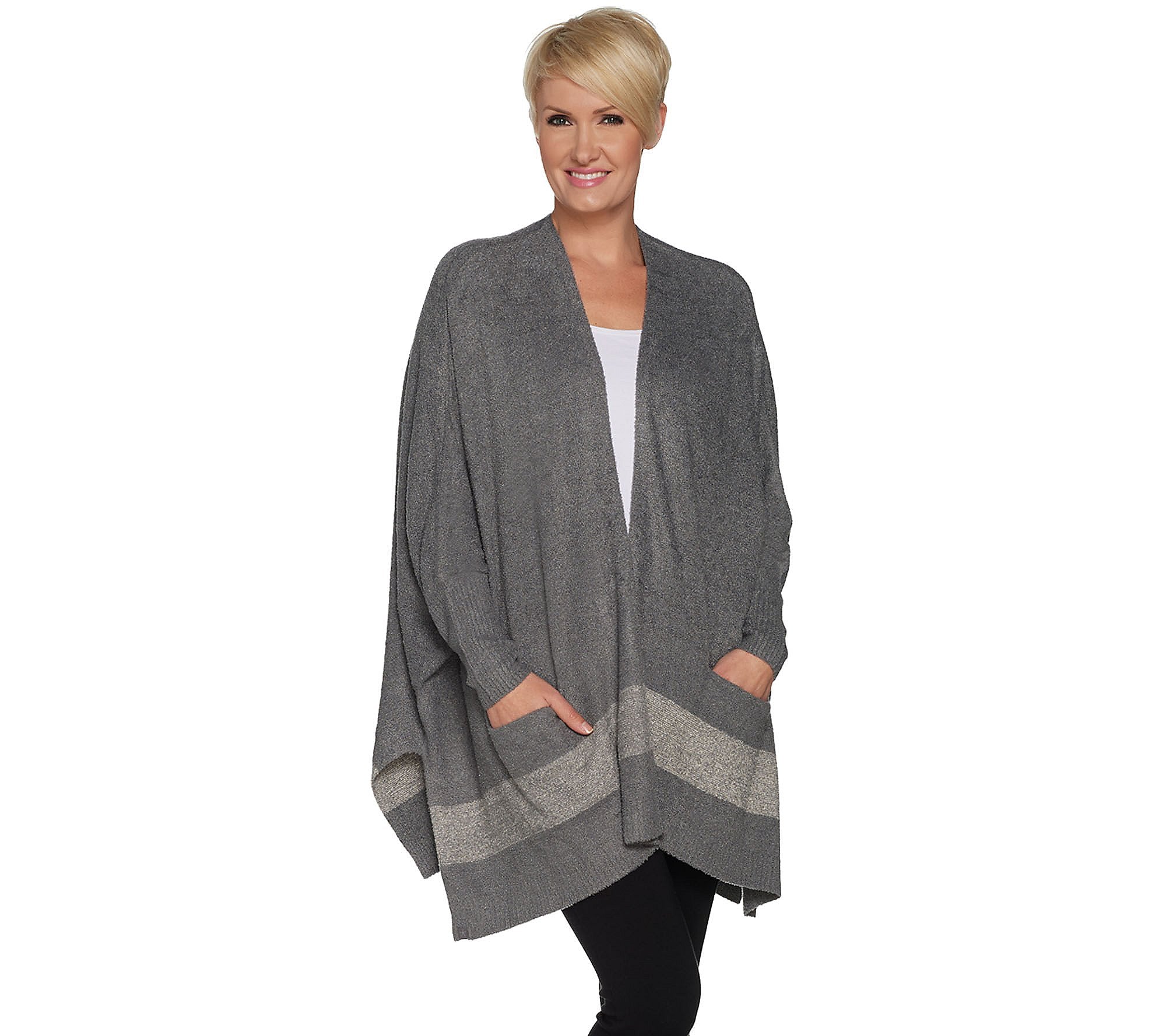 BAREFOOT DREAMS COZY CHIC LITE CLIFFSIDE WRAP OS