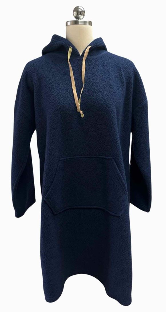 KOOLABURA FLEECE LOUNGE HOODIE NAVY DRESS SIZE XS