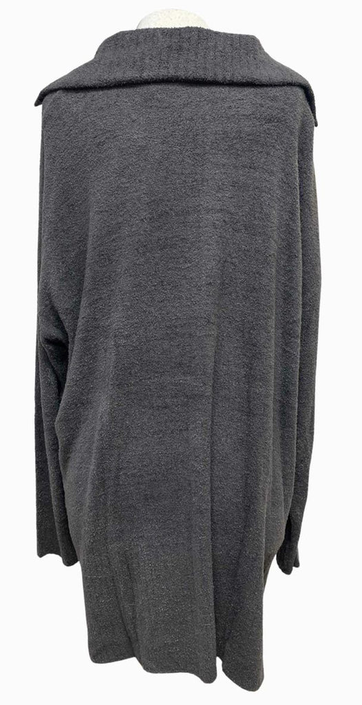 BAREFOOT DREAMS COZY CHIC HALF ZIP TUNIC CHARCOAL TOP SIZE 3X