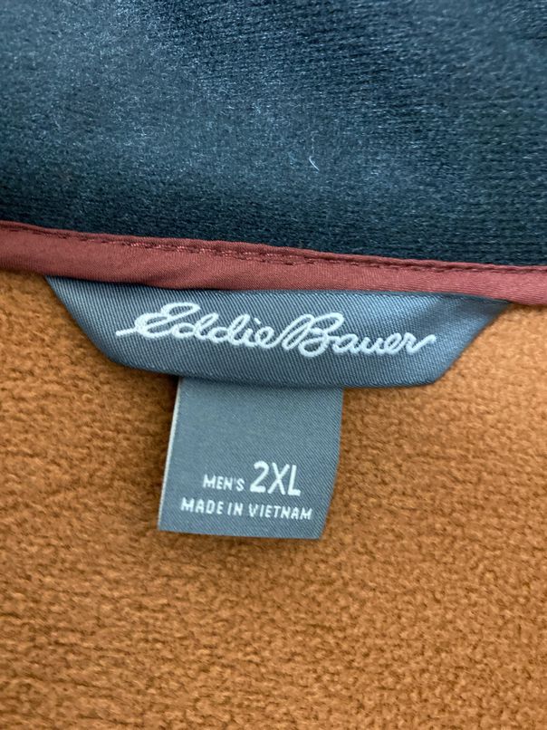 EDDIE BAUER RUST QUEST 300 SHERPA FLEECE JACKET SIZE 2XL