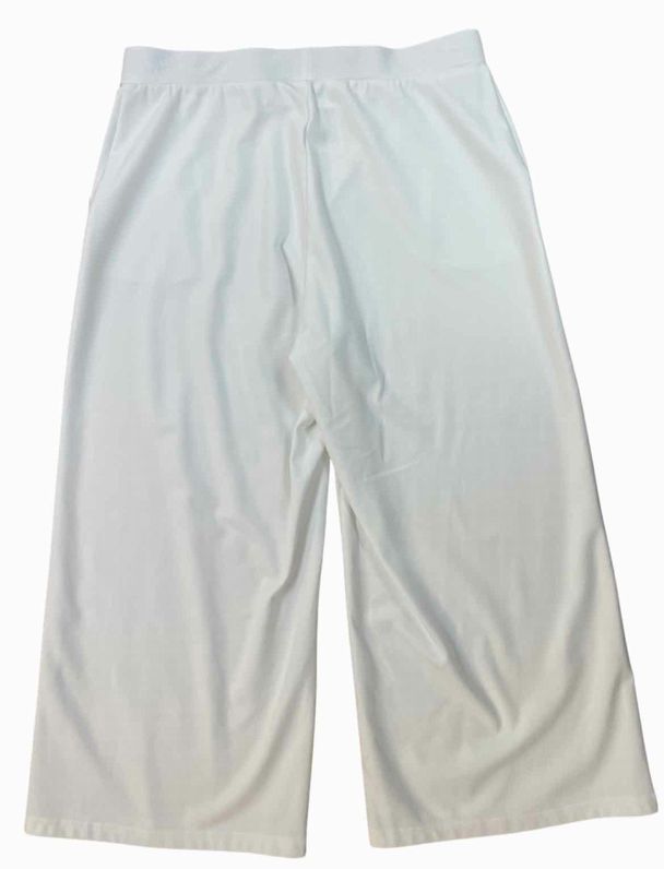 SYMPLI LUX PONTE NU WIDE LEG CROP WHITE PANT SIZE 8