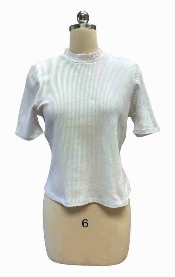 BODEN NWT! SS WHITE MOCK NECK TOP SIZE 10