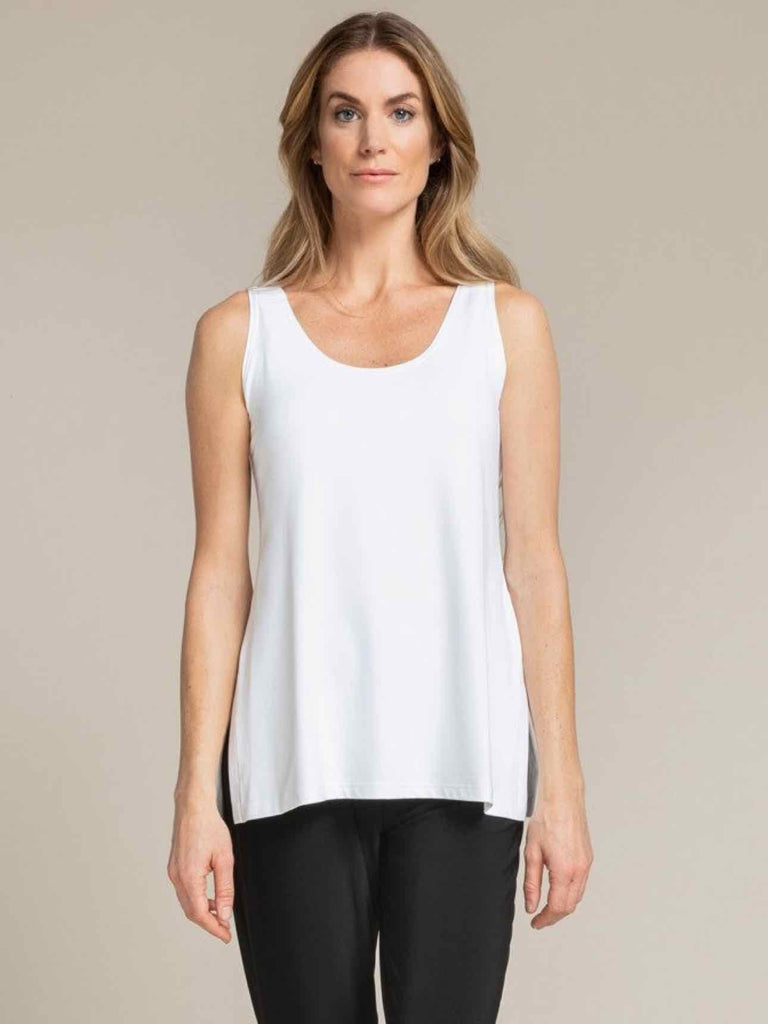 SYMPLI GO TO RELAX WHITE TANK TOP SIZE S