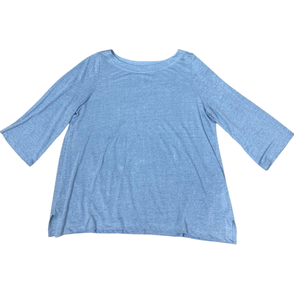 EILEEN FISHER BLUE LONG SLEEVE TOP SIZE XLARGE