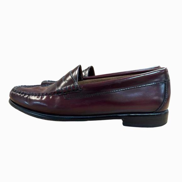 WEEJUNS WHITNEY LEATHER PENNY BURGUNDY LOAFERS SIZE 7