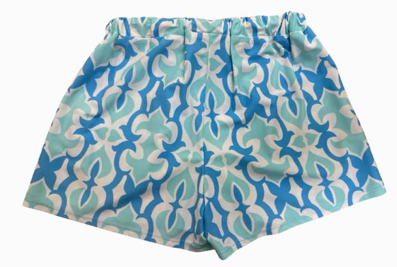 JUDE CONNALLY PRINT PULL ON BLUE SHORTS SIZE S