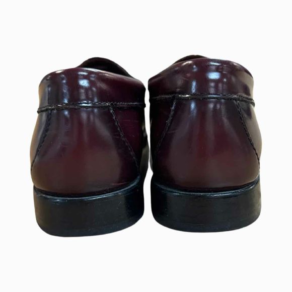 WEEJUNS WHITNEY LEATHER PENNY BURGUNDY LOAFERS SIZE 7