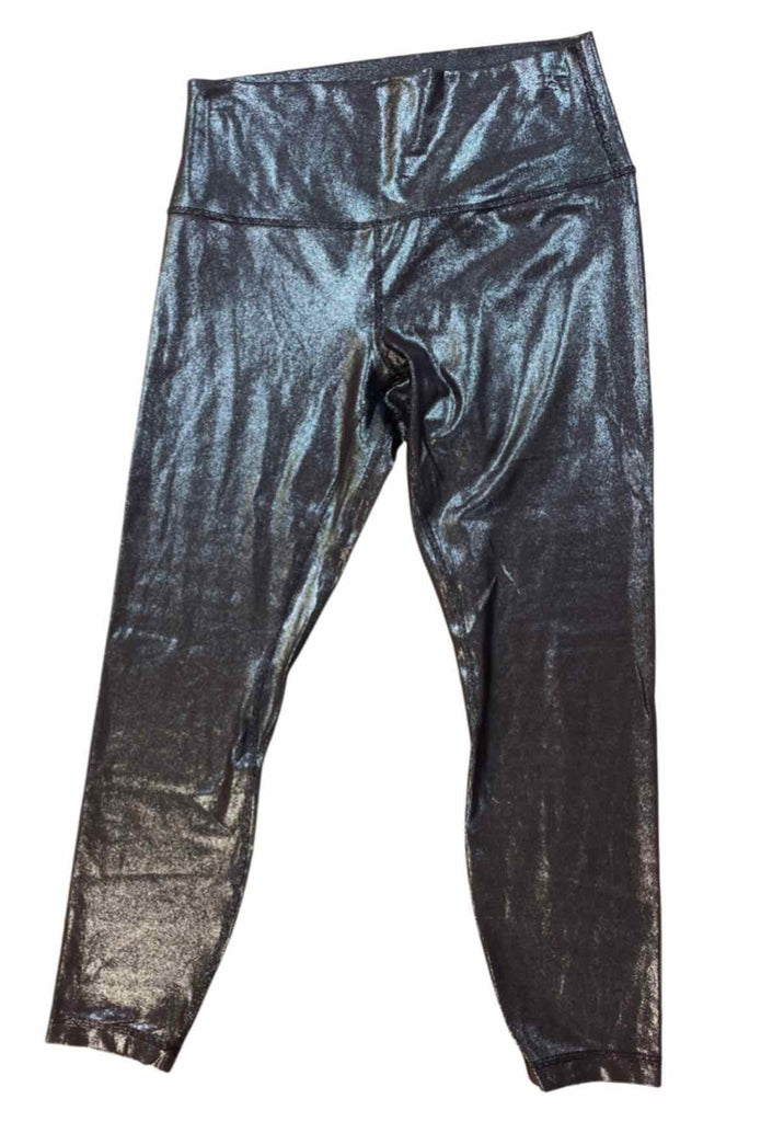 LULULEMON ALIGN HIGH RISE 25" RADIATE FOIL PRINT IN FRENCH PRESS CHOCOLATE PANT SIZE 12