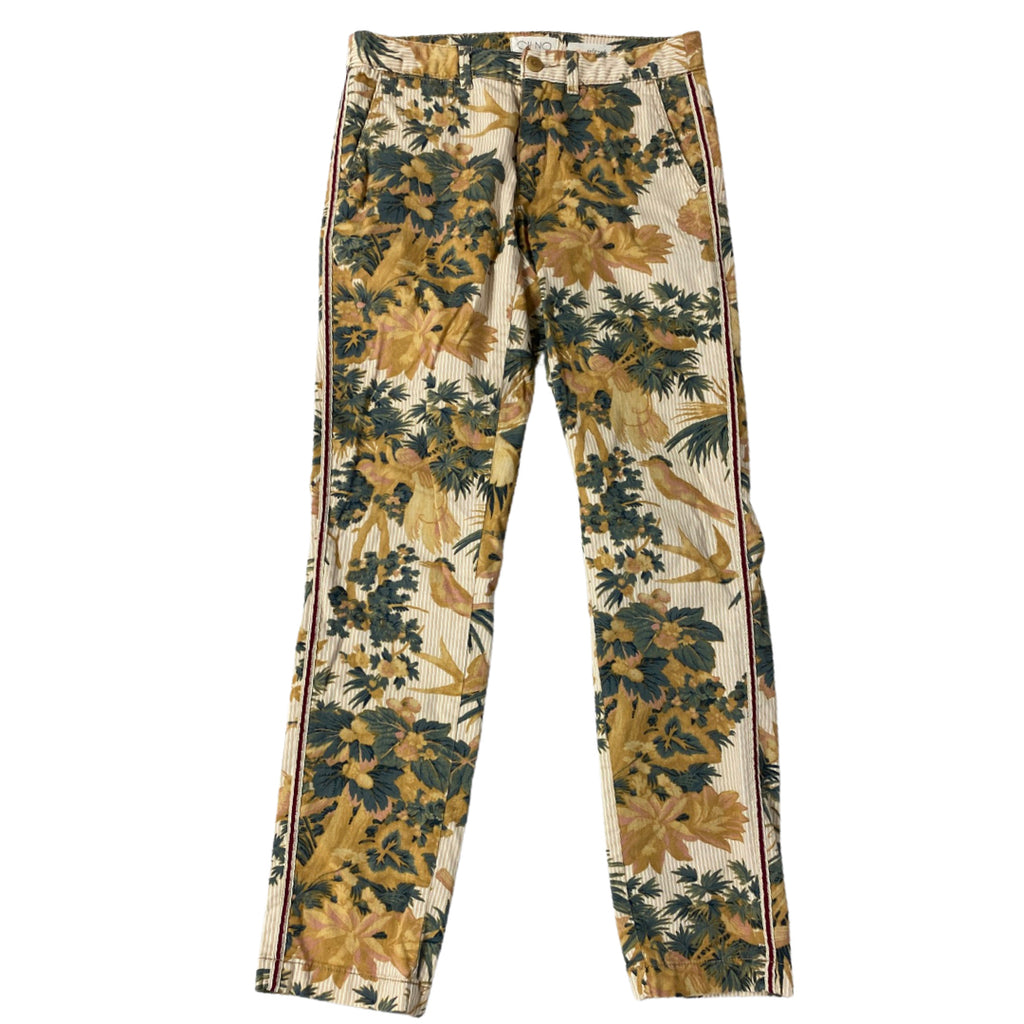 ANTHROPOLOGIE NATURAL RELAXED PRINT CHINO PANTS SIZE 26