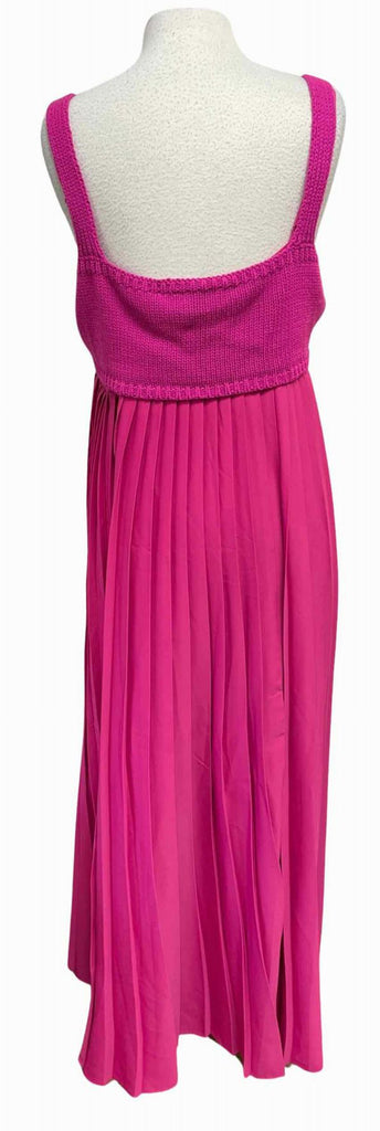 ANTHROPOLOGIE NWT! MARE MARE PLEATED MAXI PINK DRESS SIZE L