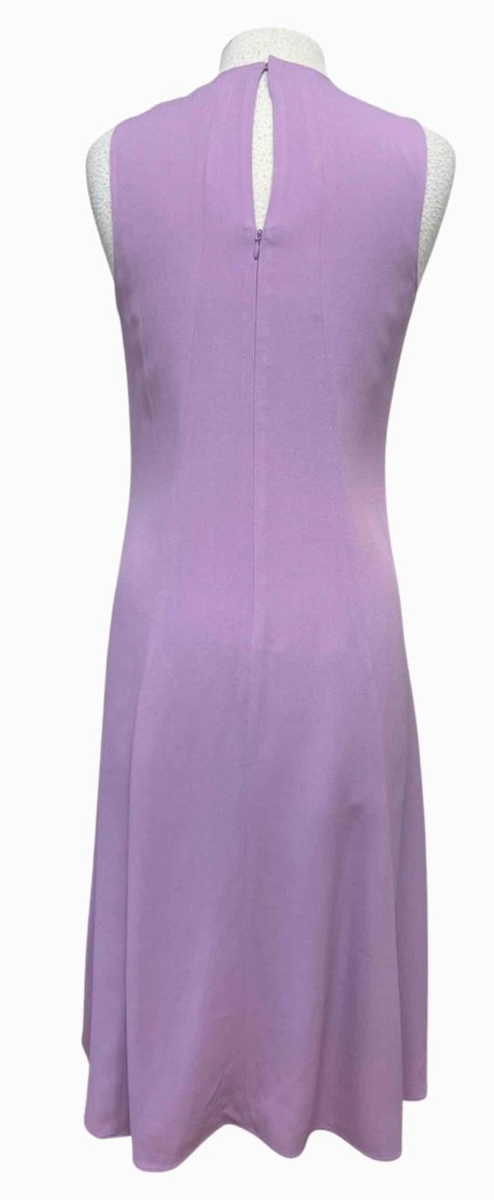 LEWIT NWT! STRETCH SILK LINED PURPLE MIDI DRESS SIZE 8