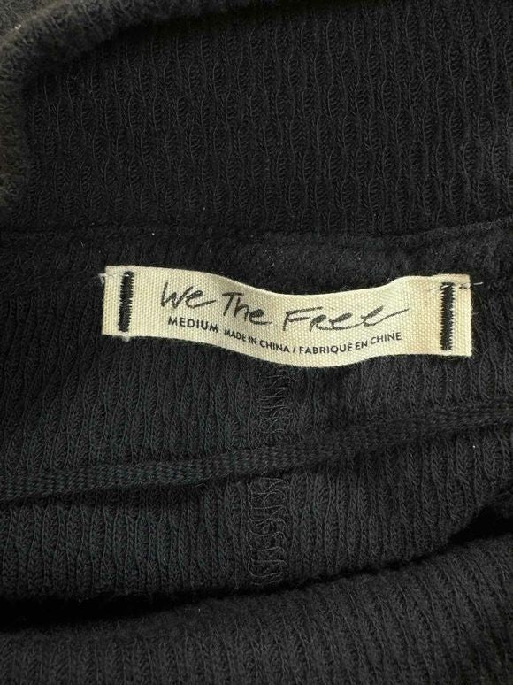 WE THE FREE WORK IT BLACK TUNIC TOP SIZE M
