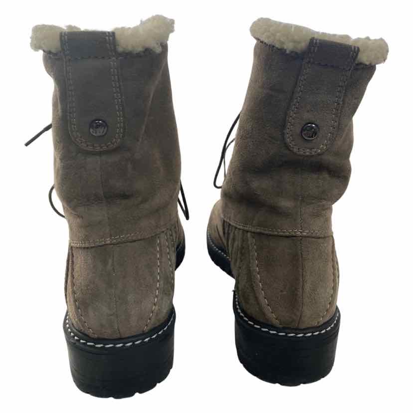 STUART WEITZMAN BROWN FOREST SHEARLING LUGE HIKER BOOTS SIZE 7