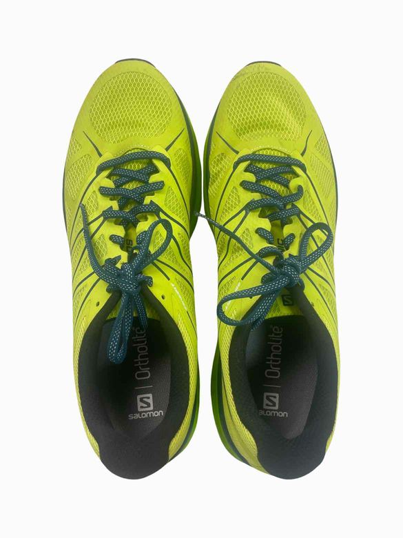 SALOMAN LIME GREEN SONIC RUNNING SNEAKER SIZE 14