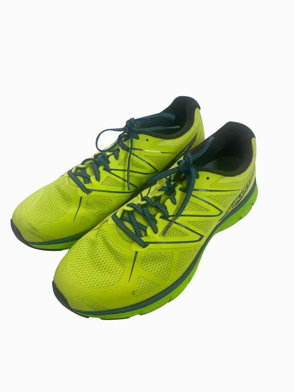 SALOMAN LIME GREEN SONIC RUNNING SNEAKER SIZE 14