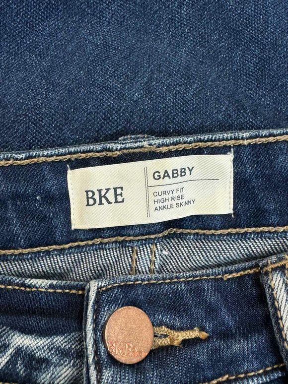 BKE GABBY CURVY FIT HIGH RISE ANKLE SKINNY DENIM JEANS SIZE 25
