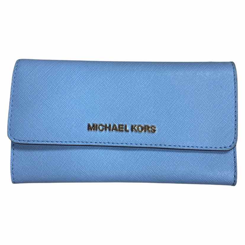 Michael kors MK Large trifold wallet cheapest - Lagoon (Blue)