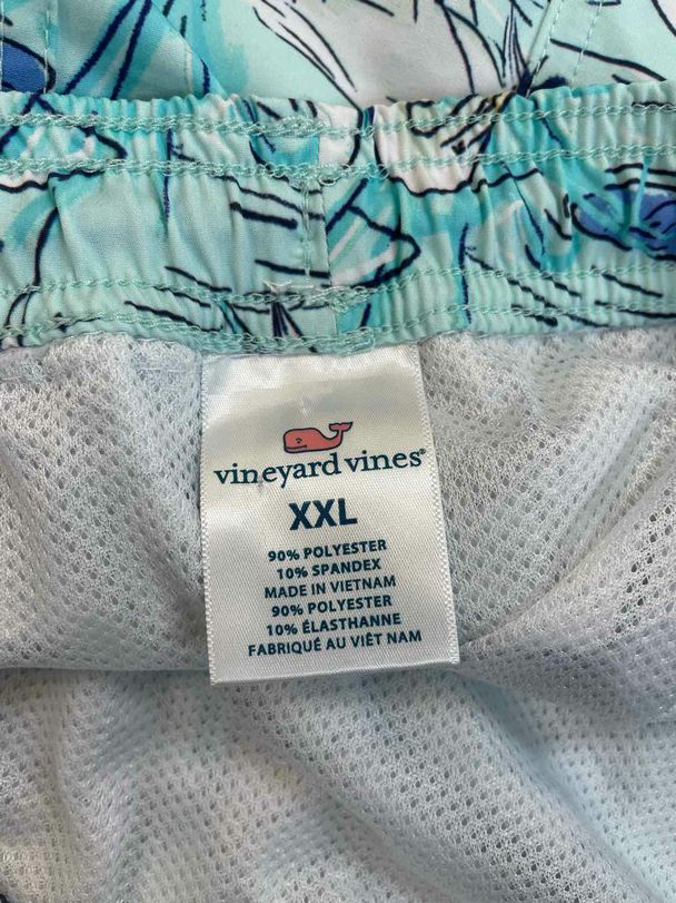 VINEYARD VINES POND PRINT BLUES SWIM TRUNKS SIZE XXL