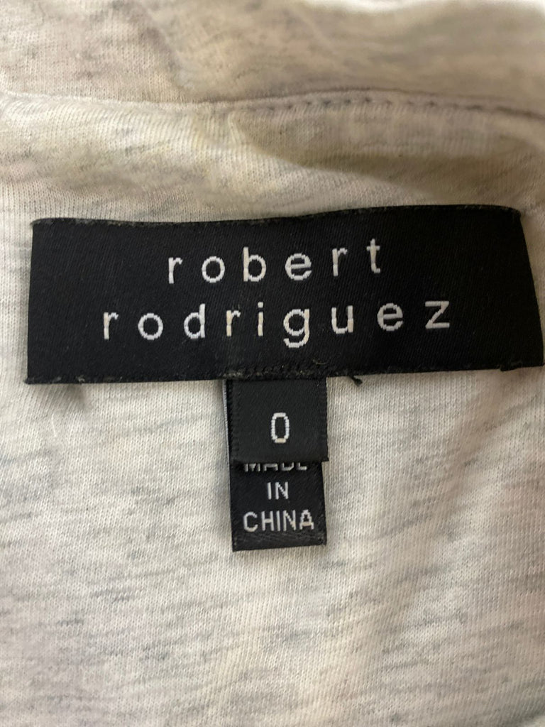 ROBERT RODRIGUEZ BEIGE/WHITE SILK TIERED DRESS SIZE 0