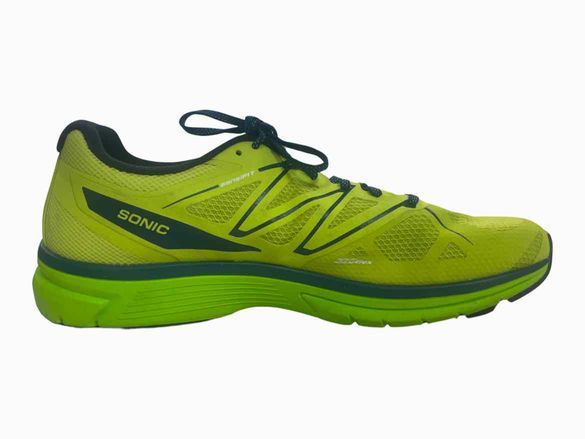 SALOMAN LIME GREEN SONIC RUNNING SNEAKER SIZE 14