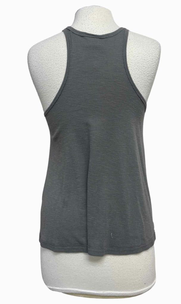 FREE PEOPLE RIBBED RACERBACK GRAY TANK TOP SIZE S