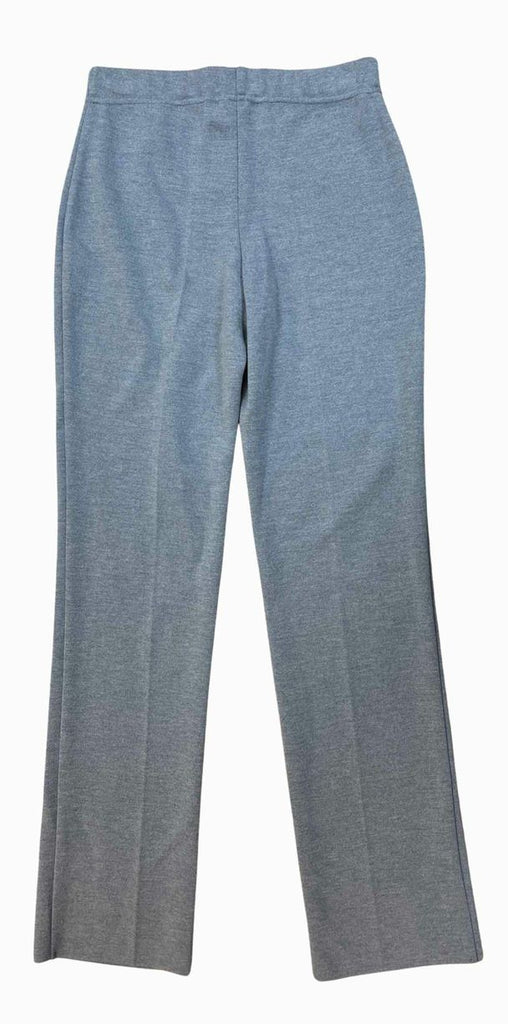 DELLE CELLE NYC 100% WOOL PULL ON STRAIGHT HEATHER GRAY PANT SIZE M