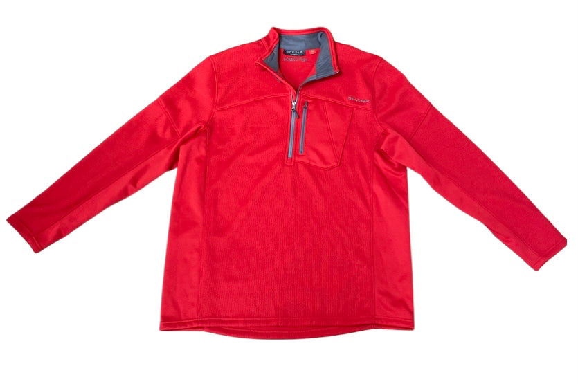 SPYDER BANDIT HALF ZIP PULLOVER RED MJACKET SIZE XXLARGE