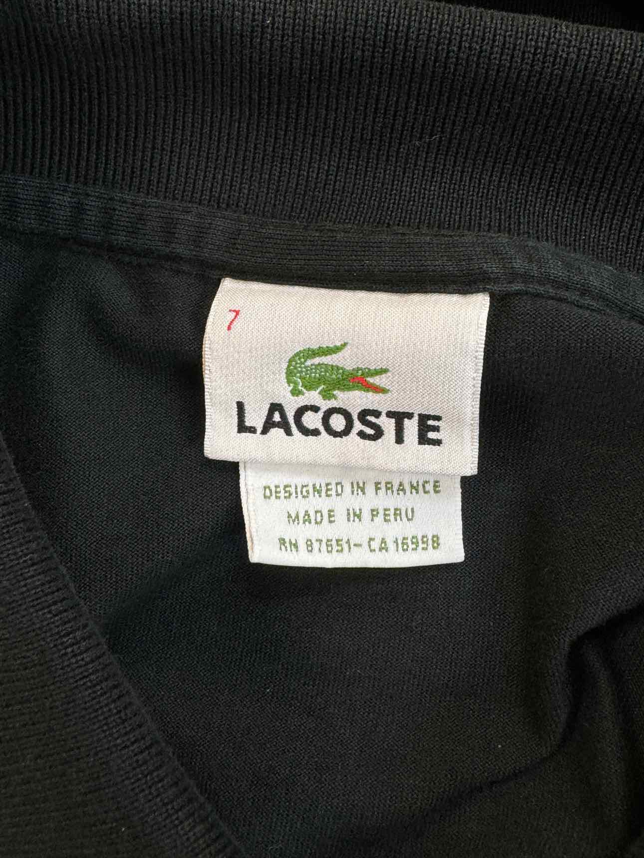LACOSTE POLO BLACK SHIRT SIZE 2XL