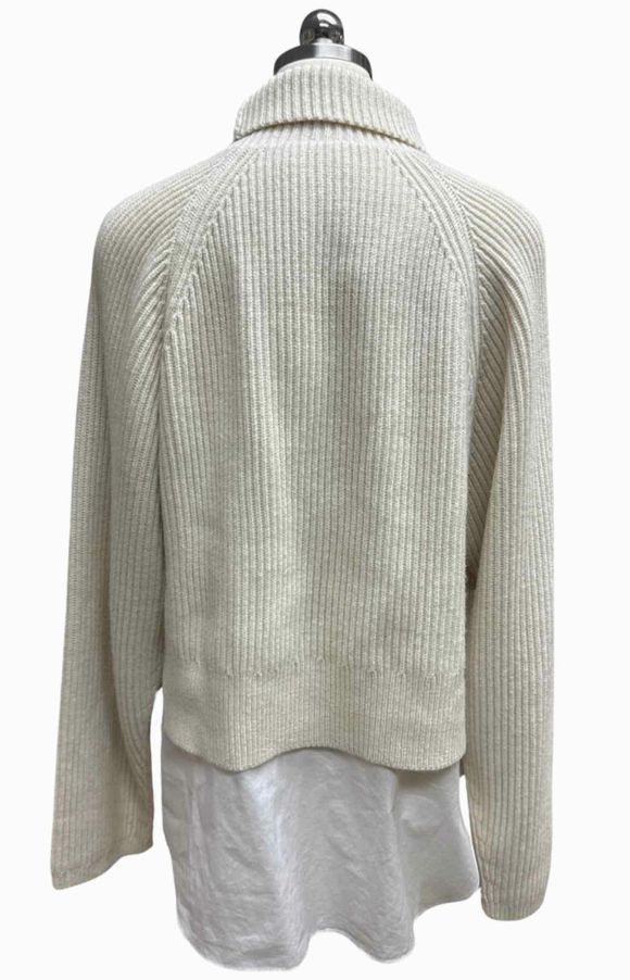 ALL SAINTS JONES LAYERED-LOOK JUMPER IN CCHALK WHITE SIZE M