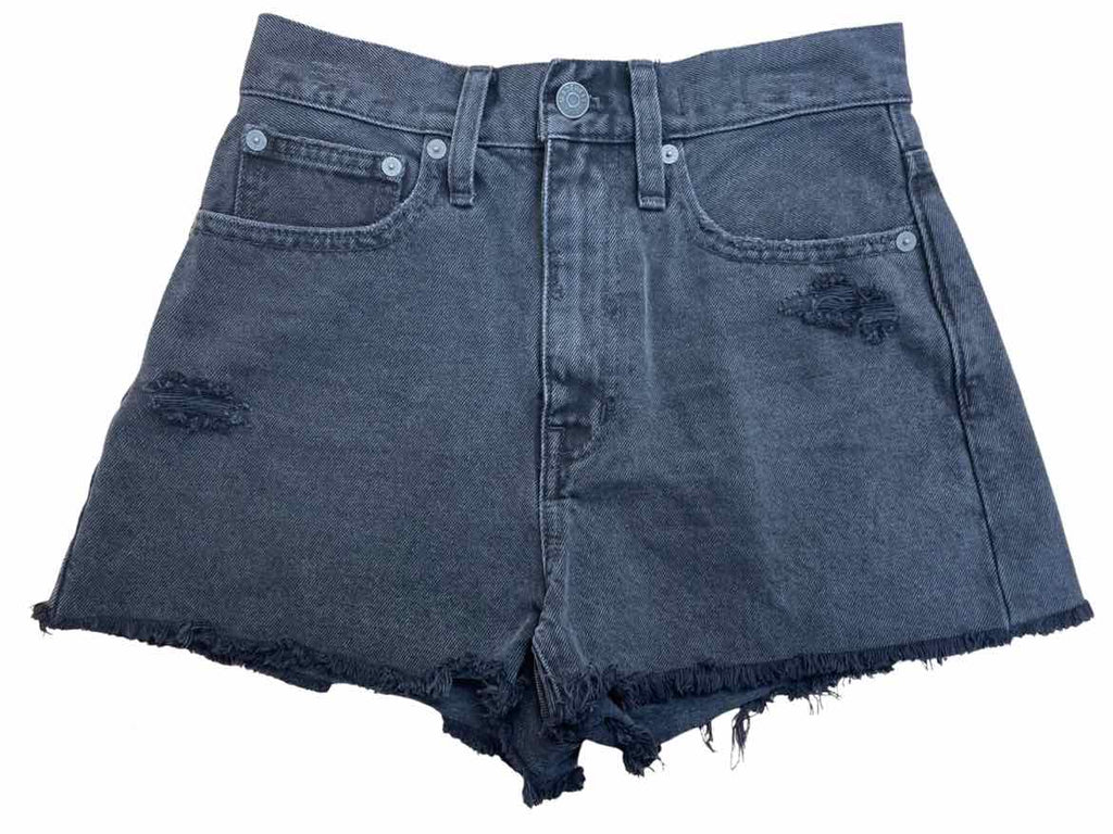 MADEWELL THE MOM JEAN BLACK SHORTS SIZE 24