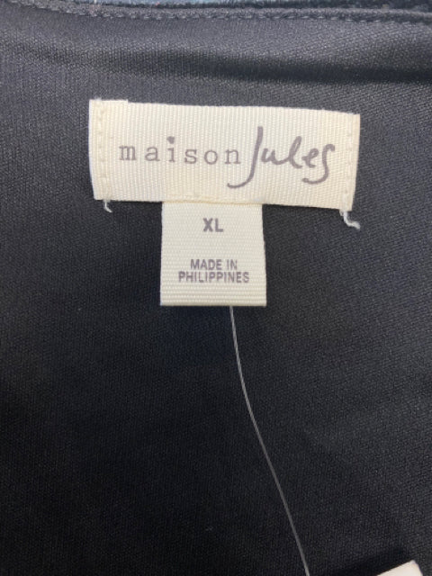 MAISON JULES NWT! BLACK VELOUR WRAP DRESS X-LARGE