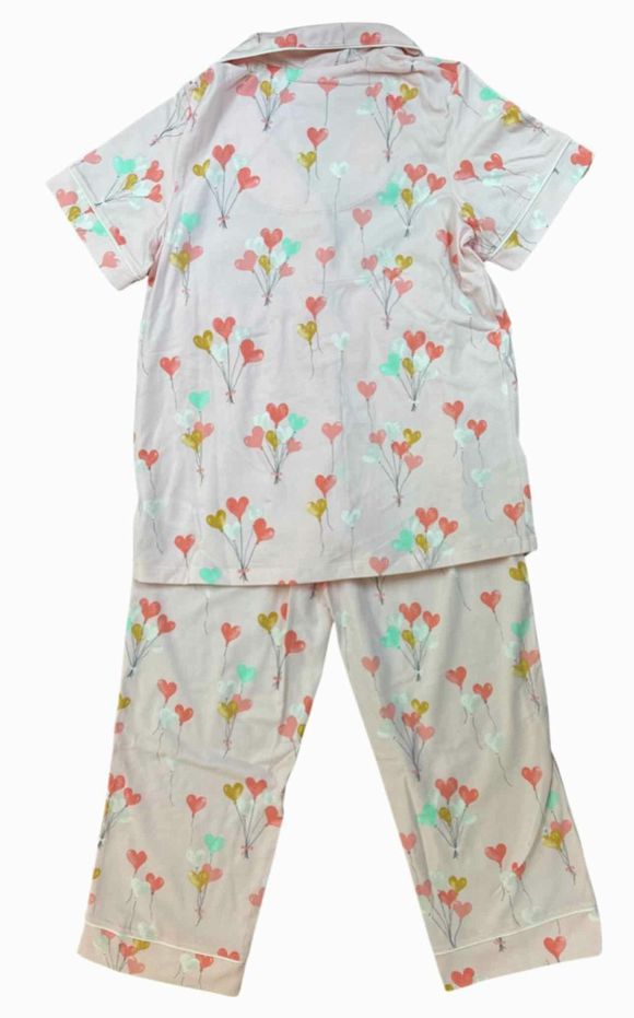 BED HEAD NEW! FLOATING HEARTS PINK PAJAMA SET SIZE XS