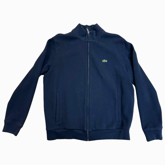 LACOSTE LONG SLEEVE ZIP UP SPORT NAVY JACKET SIZE XL