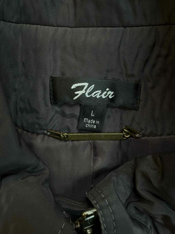 FLAIR  LAGENLOOK FULL ZIP TOPPER CHOCOLATE JACKET SIZE L