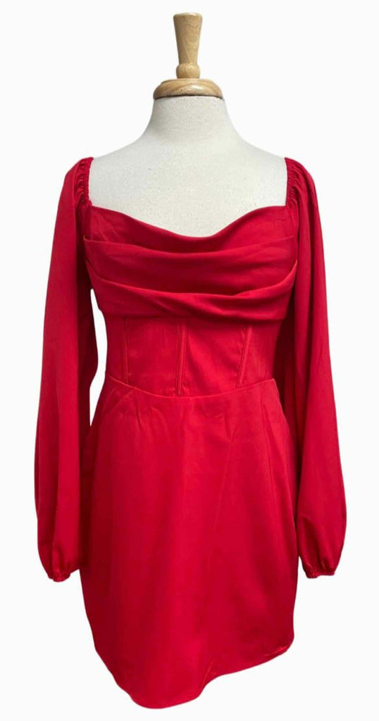 PRINCESS POLLY NWT! LILLIE LONG SLEEVE RED DRESS SIZE 10