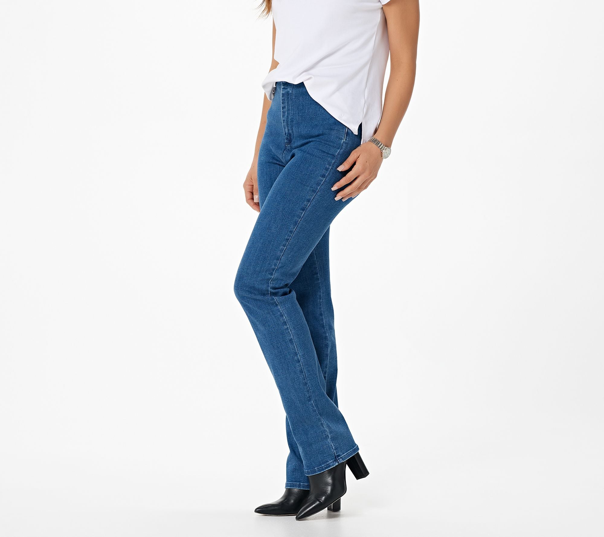 NWT! NYDJ FOREVER SLIMMING MARILYN STRAIGHT-LEG DENIM JEANS SIZE 18 PETITE