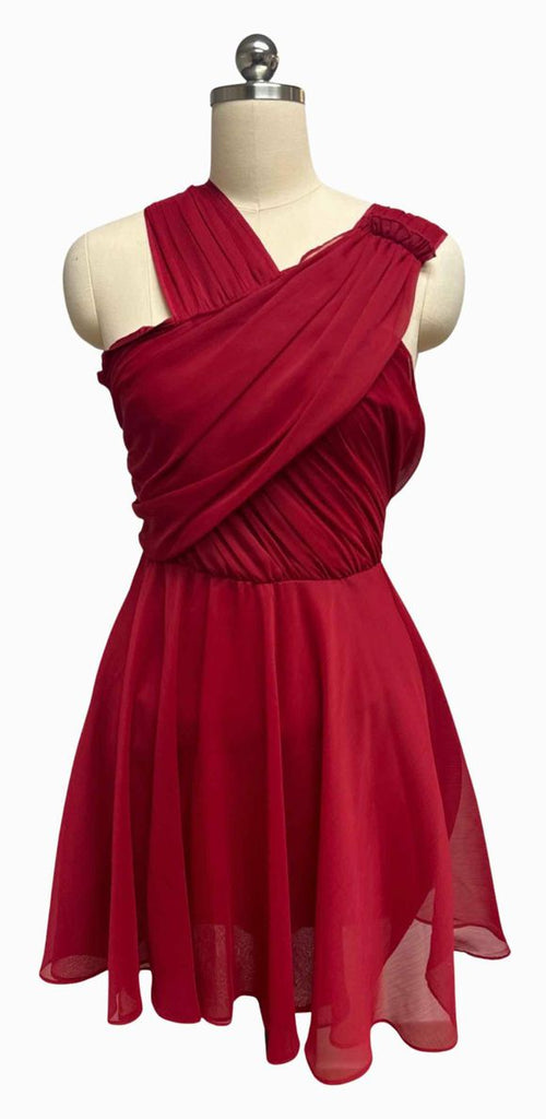 THE KOOPLES NWT! CREPON CROSSOVER RED DRESS SIZE S