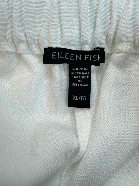 EILEEN FISHER ORGANIC LINEN BLEND WHITE PANT SIZE XL