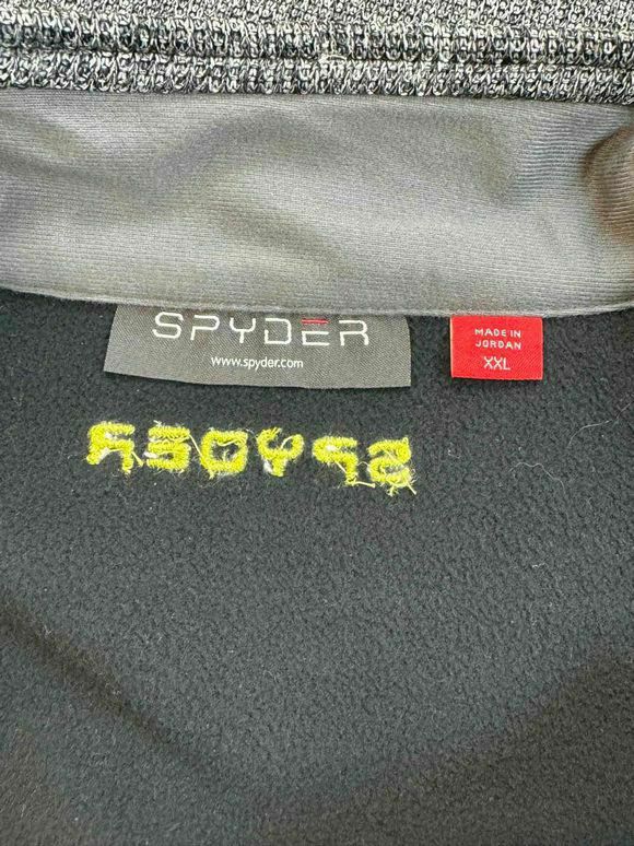 SPYDER BANDIT HALF ZIP GRAY/YELLOW SWEATER SIZE XXL