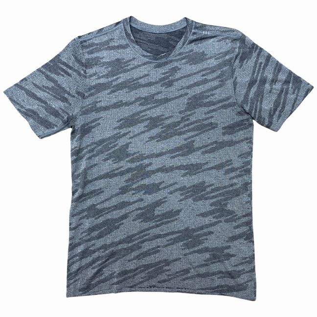 Lululemon Men's Gray Camouflage Camo Activewear Short Sleeve T-Shirt - M/L  EUC