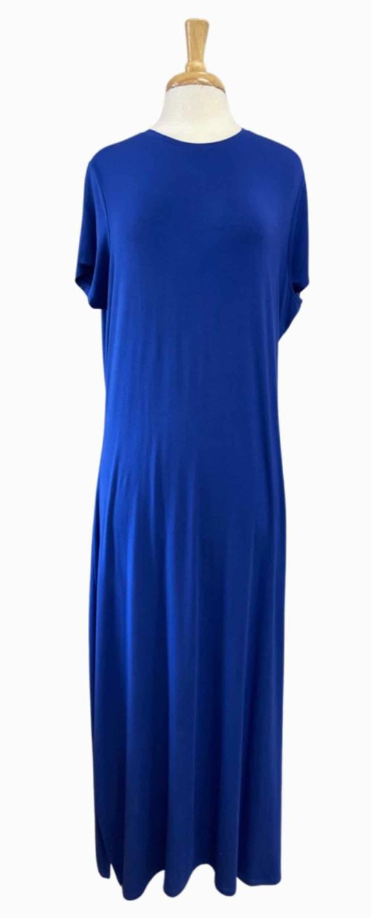 COOLIBAR DOUNELLE SPF 50 MAXI ROYAL BLUE DRESS SIZE 2X
