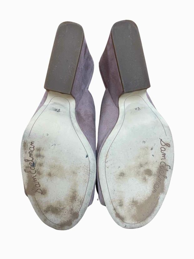 SAM EDELMAN BLUSH RHETA SUEDE MULE SANDALS