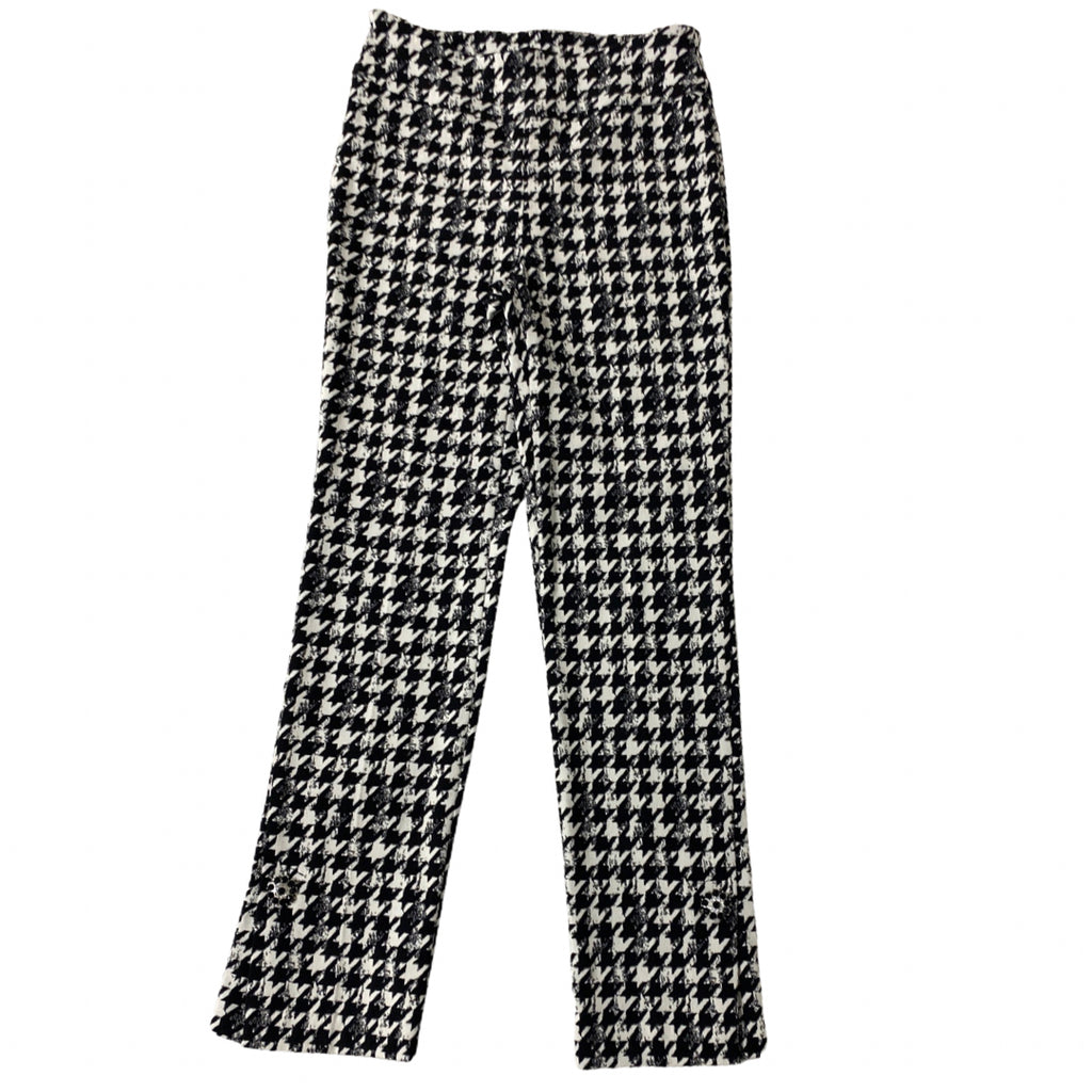 UP! BLACK/WHITE HOUNDSTOOTH PANTS SIZE 2