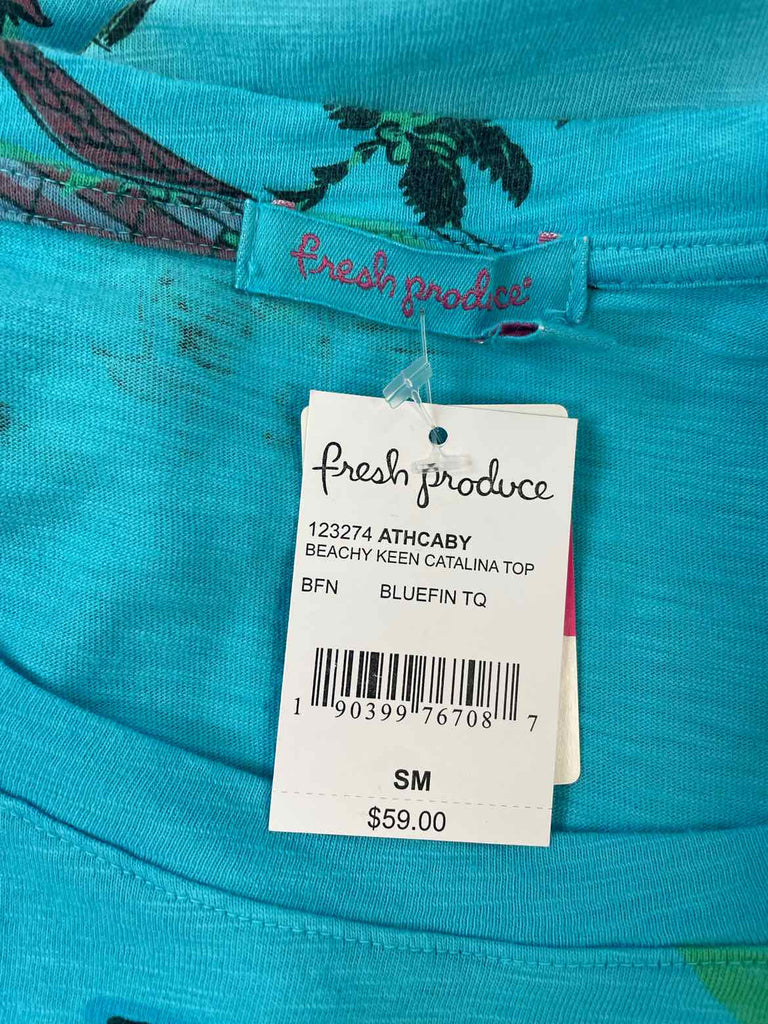FRESH PRODUCE NWT! BEACHY KEEN CATALINA TURQUOISE  TOP SIZE S