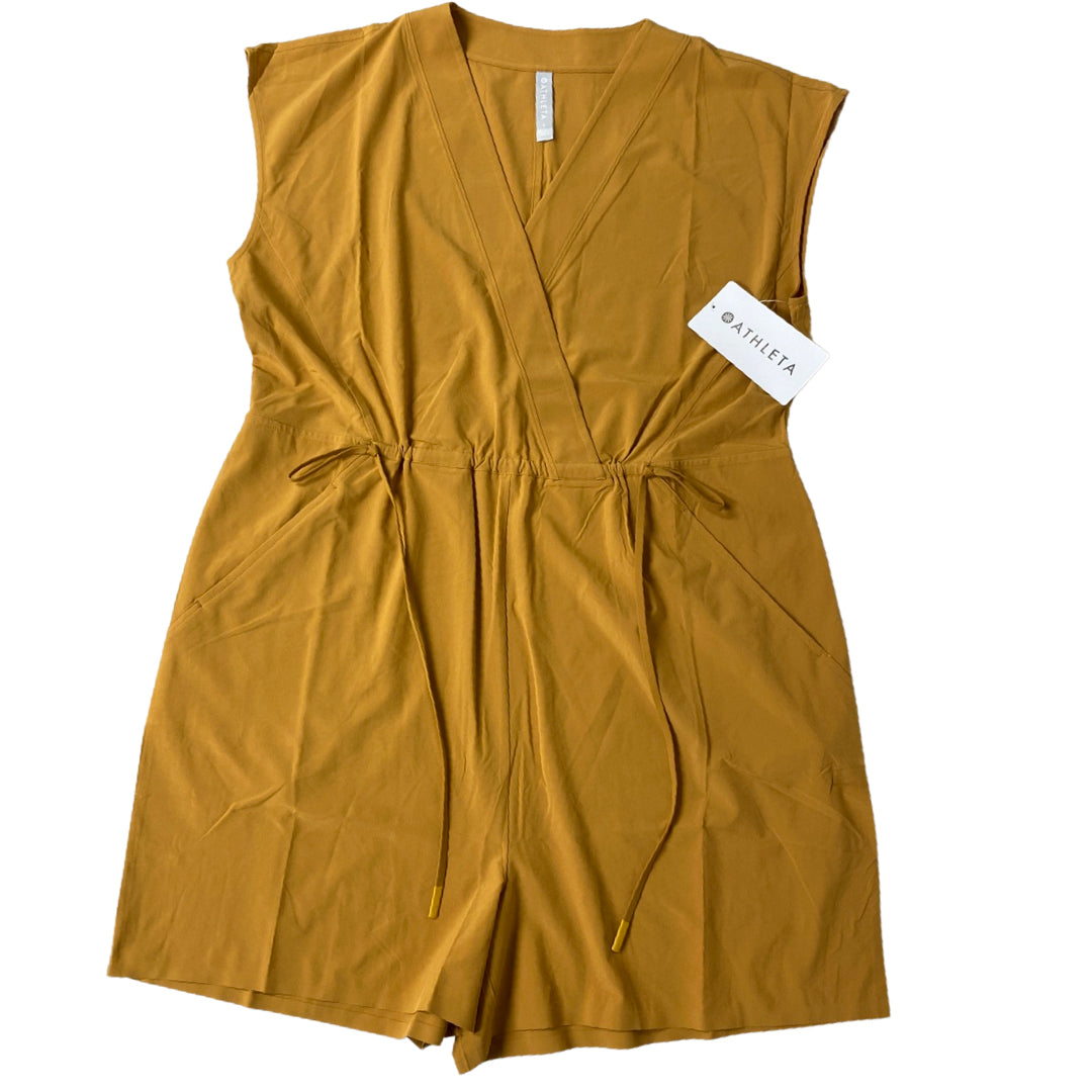 NWT! ATHLETA GOLDENROD MARLOW ROMPER SIZE LARGE