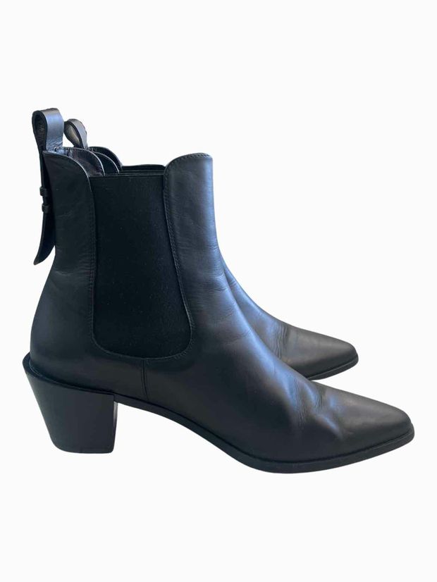 FRAME BLACK LEXINGTON CHELSEA LEATHER BOOT SIZE 40